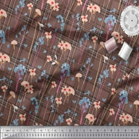 Soimoi Satin Silk tkanina cvjetna i provjera otisku šivanje tkanine širine