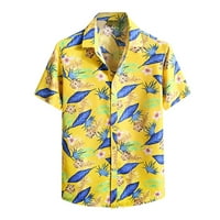 Odeerbi majice za muškarce Cardigan Hawaiian kratki rukav na plaži sa plažom na plaži na plaži na plaži
