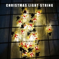 Tureclos Božićna dekoracija LED striptiz Svjetlo String Swerman Star Swerflake Xmas Tree Lamp Ornament