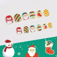 Dječji ukras za nokte crtani za nokte Završeni nokti djeci umjetni nokti božićni lažni savjeti za nokte
