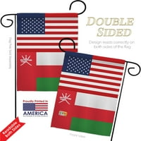 Oman američki prijateljstvo zastava za zastavu Set nacionalnosti x18. Dvostrano dvorište baner