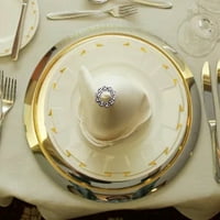 Koaiezne okrugli držač prstena za salvetu za vjenčanicu Recepcija Moderistički stol za salvetu Šareni