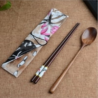 Wofedyo setovi za večeru japanski vintage drveni štapići za kašiku za kašiku SETVER Postavi novi poklon
