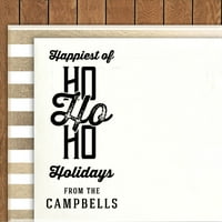 Printtoo Personalizirano crno samoinhing najsretniji od Hoho Ho Holidays Favority Mark Custom Christmas