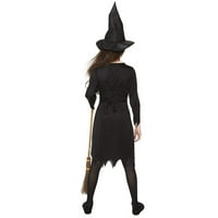 Zloglavi vještica kostim sa šeširom i kaišem za dječje djevojke Halloween Party Cosplay Outfit dodatna
