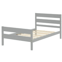 Dcenta Twin krevet s uzglavljem i podnožje, siva