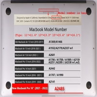 Kaishek zaštitna futrola tvrdi poklopac za - rel. MacBook PRO S s XDR displej dodirom TIP C + CRNI TOBOBON MODEL: A crvena serija 0859