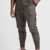 Teretne hlače za muškarce Skinny vodootporni Multi džepovi Teretana Fitness Dukset Slim Fit Crckstring