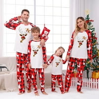 Verugu božićne pidžame za obitelj, aparat za božićne pidžame, klasični Xmas Ispis PJS Sleep bageri,