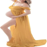 Dabuliu Materinstvo cvjetno haljina od čipke od ramena Maxi Fotografija haljina za vježbanje trudnoće