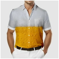 Radna bluza, muške majice vrhovi moda 3D tiskani casual okrugli vrat pulover tiskanim kratkim rukavima