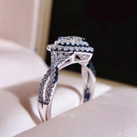ZTTD Love Oblik puni dijamantni prsten dijamantski love cross rhinestone prsten elegantna geometrija