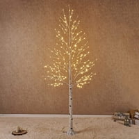 Osvijetljena breza stablo 8ft topla bijela svjetla, bijela twig stabla sa svjetlima za vjenčani božićni