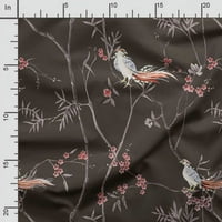 Soimoi ptica i cvijeće tiskano, tkanina od pamučne fleke od dvorišta - šivaći DIY Stretch tkanine široka