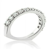Ženske tanke okrugle dijamantski vjenčani vend 14k ravni dno prstenovi