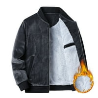SNGXGN Muška jakna Lagana najlonska jakna za jakne za muškarce, sive, sive, veličine 3xl