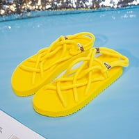 Ženske sandale za čišćenje dame Ljeto ravni konop set Otvorene nožne prste sa niske plaže sandale za