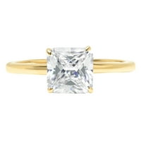 1. CT Asscher Cut Real Pravinski prirodni dijamant VS1-VS G-H 18K žuti zlatni pasijans Promise Vjenčanje