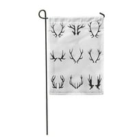 Silhouette Deer Antlers Collection Collection Elk Garden Zastava Dekorativna zastava Kuća baner