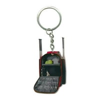 Yyeselk Mini bejzbol torbe za ključeve za ključeve za automobile Ruksak Dekoracija sportaša Suvenir
