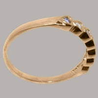 Britanci napravio 14k ružičasti zlatni ženski prsten prirodni dijamant i tanzanit vječni prsten - veličine opcije - veličine 7.5