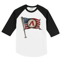 TODDLER TINGY TORMIP bijela crna Arizona Diamondbacks Baseball Flag majica Raglan rukava