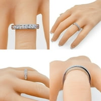 Nana godišnjica prstenaste prsten set s čistom sjajem CZ 0,75ctw - reg shonk-10k bijelo zlato - veličina