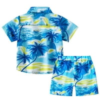Baby Boys Ljetna odjeća setovi za dječake DIODLER kratkih rukava Kokosovo drvo vrhove kratke hlače dva