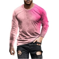 Mafintytpr Majice majice ispod $ veliki i visoki muškarci casual okrugli vrat kratkih rukava pulover