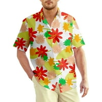 Muškarac Cvet 3D štampana majica Casual kratkih rukava Bluza Street Muška odeća, odrasli-2xl, i