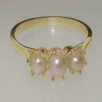 Britanska napravljena 18k žuti zlatni kultivirani prsten ženski rubni prsten - veličine opcija - veličine