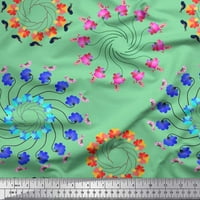 Soimoi pamučna poplin tkanina cvjetna i ptica klip umjetnosti tkanina za ispis od dvorišta široko