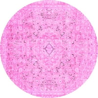 Ahgly Company u zatvorenom okruglom sažetkom ružičaste moderne prostirke, 4 '
