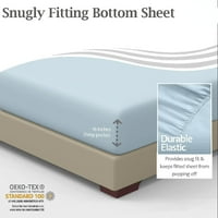 Opremljen pamuk - Broj navoja elastizirani duboki džepni listovi sateen za krevet - Snug Fit Soft &