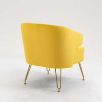 Velvet Accent stolica, tapacirana jednokrevetna soba bočna stolica, udobna stolica za barel, stolica