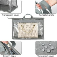 Clear Torba Organizator za pohranu, vrećice za prašinu sa patentnim zatvaračem i ručicom za viseći ormar
