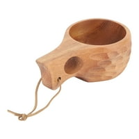 Šalica za drvo, ergonomski dizajn Fino polirana 220ml praktična toplotna izolacija Drvena kupa kafe