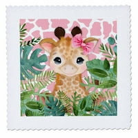 Pink Baby Giraffe s lukom u kosi za djevojke The The Trg QS-360893-7