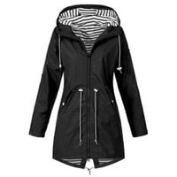 Tangnade sloj za žene čvrste jakne za kišu na otvorenom plus veličine vodootporni kaputiot s kapuljačom