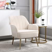 Moderna meka baršunasta stolica za ruku Ergonomija akcentna stolica za dnevnu sobu sa zlatnim nogama