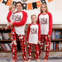 Porodica koja odgovara Božićne pidžame Postavite parove i dječje slovo dugih rukava i ispisane pilicene