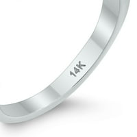 Ženski AGS certificirani Carat Okrugli dijamantski solitaire prsten u 14k bijelo zlato