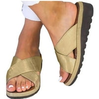 Asdoklhq Sandale za žene Žene Dression Comfy platforme Ležerne cipele Ljetna plaža Pliet Slipper Flip