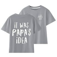 Odeerbi Teen T-majice Toddler Kids Boys Djevojke Pamučna majica Dan bebe Očev Ispiši solidnu boju Komforni