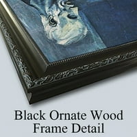 William James Glakens Crna Ornate Wood Framed Double Matted Museum Art Print pod nazivom: Crvena korpa
