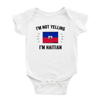 Ne vičem, ja sam haitijan beba bodysuit odijelo za novorođene odjeće