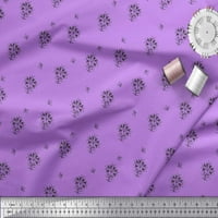 Soimoi Purple Georgettte viskozne tkanine umjetničke cvjetne tkanine otisci sa dvorištem širom