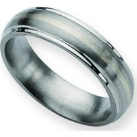 Titanium sterling srebrna mučina venčana prstena veličine 10.5
