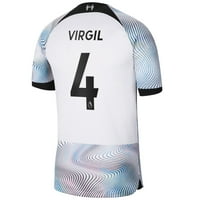 Muški Nike Virgil Van Dijk Bijela Liverpool Away Disanje Džersey replika stadiona