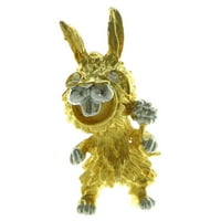 Mi Amore Bunny kostim brooch-pin zlatni ton srebrni ton